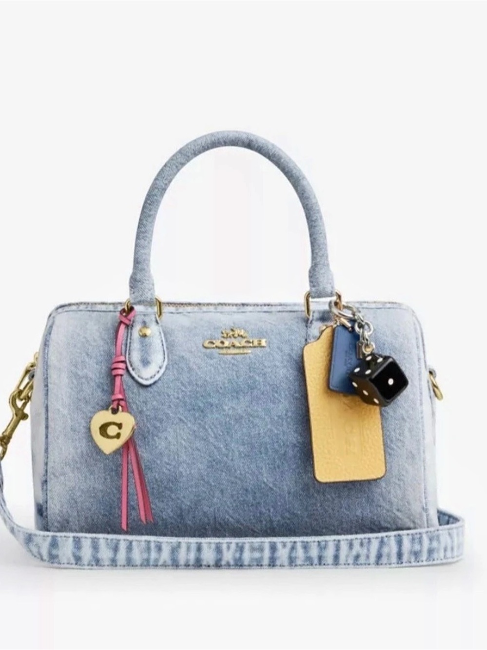 Coach Loved Denim Medium Rowan NWT